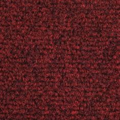 Vidaxl Nášľapy na schody 5 ks červené 56x17x3 cm vpichovaná textília
