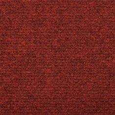 Vidaxl Nášľapy na schody 10 ks bordové červené 65x25 cm vpichovaná textília