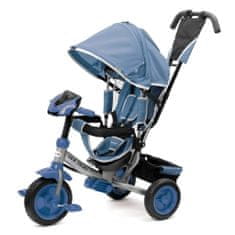 Baby Mix Detská trojkolka s LED svetlami Lux Trike modrá