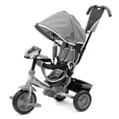 Baby Mix Detská trojkolka s LED svetlami Lux Trike šedá