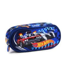 St.Majewski Školské púzdro Hot wheels modré oválne