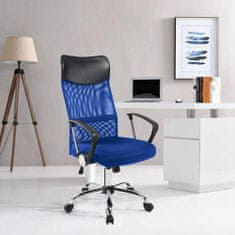 Timeless Tools Ergonomické kancelárske kreslo s vysokou opierkou, 3 rôzne farby- modré
