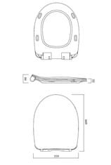 CERSANIT Moduo/Delfi WC sedátko z duroplastu s pomalým zatváraním, biela, K98-0138