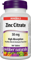 Webber Naturals Zinc Citrate 50 mg 180 tbl