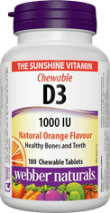 Webber Naturals D3 1000 IU 180 tbl natural orange