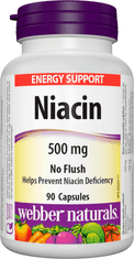 Webber Naturals Niacín 500 mg 90 cps