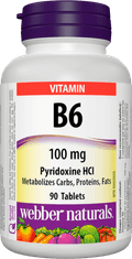 Webber Naturals B6 100 mg 90 tbl