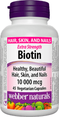 Webber Naturals Biotín 10 000 mcg 45 cps