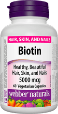 Webber Naturals Biotín 5000 mcg 60 cps