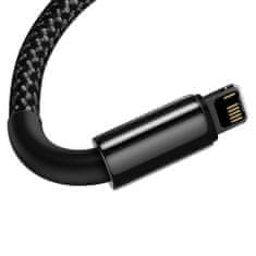 BASEUS Tungsten kábel USB / Lightning 2.4A 2m, čierny