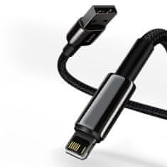 BASEUS Tungsten kábel USB / Lightning 2.4A 1m, čierny