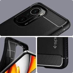 Spigen Rugged Armor silikónový kryt na Xiaomi Poco F3 / Mi 11i, matný čierny