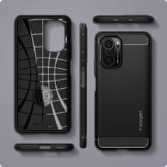 Spigen Rugged Armor silikónový kryt na Xiaomi Poco F3 / Mi 11i, matný čierny