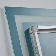 Greatstore AQUAMARIN kúpeľňové zrkadlo s LED osvetlením, 100 x 70 cm