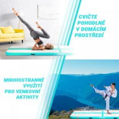 shumee Physionics Airtrack nafukovacia žinienka, 3 m, zelená