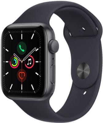 Inteligentné hodinky Apple Watch SE MKQ63HC/A, Retina displej monitorovanie tepu srdcovej činnosti hudobný prehrávač volanie notifikácia NFC platby Apple Pay hluk App Store