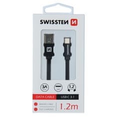 SWISSTEN USB/USB-C 1.2m, čierny