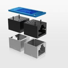 Ugreen NW114 spojka na predlženie Ethernet RJ45, čierny