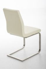 BHM Germany Jedálenská stolička Belfort, syntetická koža, krémová