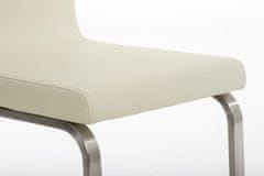 BHM Germany Jedálenská stolička Belfort, syntetická koža, krémová