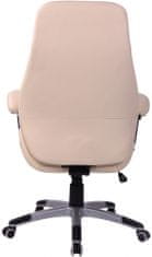 BHM Germany Kancelárska stolička Layton, syntetická koža, krémová