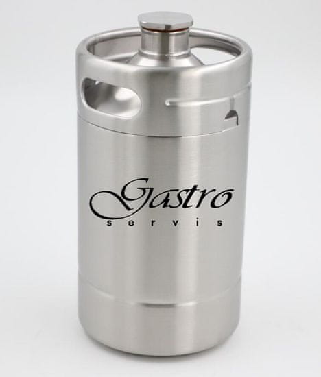 Gastroservis Nerezový Mini KEG súdok 5 L / malý otvor