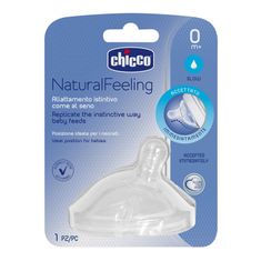 Chicco Cumlík na fľašu Natural Feeling silikón pomalý prietok 0m+ 1 ks