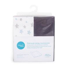 Ceba Baby CEBA Poťah na prebaľovaciu podložku 50x70-80 cm 2 ks Dark Grey+Blue Stars