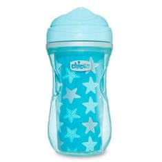 Chicco Hrnček Active termo s tvrdým náustkom 266 ml modrý, hviezdičky 14m+