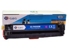 G&G HP CB543A , HP 125A , Premium patentovaný toner, 1400 strán s čipom Purpurová - Magenta