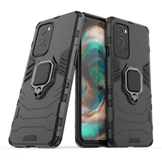 IZMAEL Odolné Puzdro Ring Armor Case pre OnePlus 9 Pro - Čierna KP9719