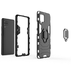 IZMAEL Odolné Puzdro Ring Armor Case pre Samsung Galaxy A42 5G - Čierna KP9703