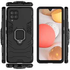 IZMAEL Odolné Puzdro Ring Armor Case pre Samsung Galaxy A42 5G - Čierna KP9703