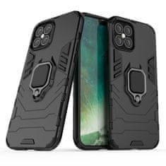 IZMAEL Odolné Puzdro Ring Armor Case pre Apple iPhone 12 Pro Max - Čierna KP9712