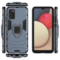 IZMAEL Odolné Puzdro Ring Armor Case pre Samsung Galaxy A02s - Čierna KP10334