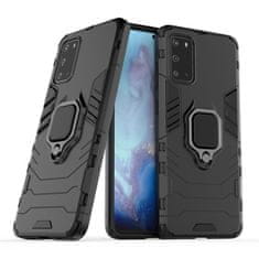 IZMAEL Odolné Puzdro Ring Armor Case pre Samsung Galaxy S20 Plus - Čierna KP9707