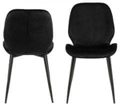 Design Scandinavia Jedálenská stolička Femke (SET 4ks), textil, olivová