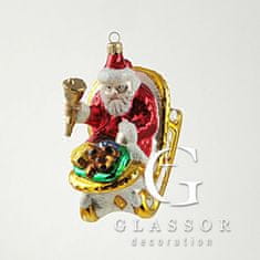 Decor By Glassor Vánoční figurka Santa na saních