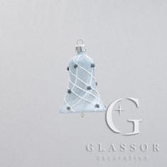 Decor By Glassor Vánoční zvonek světle modrý