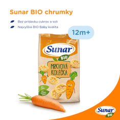 Sunar BIO detské chrumky mrkvové kolieska 6 x 45 g