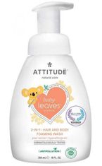 Attitude Detská umývacia pena na telo a vlasy s vôňou hruškovej šťavy Baby Leaves (Hair & Body Foaming Wash) 295 ml