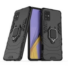 IZMAEL Odolné Puzdro Ring Armor Case pre Samsung Galaxy A71 - Čierna KP9716