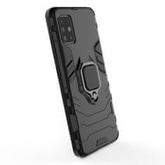 IZMAEL Odolné Puzdro Ring Armor Case pre Samsung Galaxy A71 - Čierna KP9716