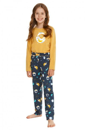 TARO Dievčenské pyžamo 2615 Sarah yellow + Nadkolienky Gatta Calzino Strech