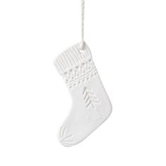 Decor By Glassor Porcelánová ozdoba vianočná ponožka