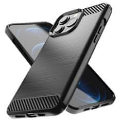 MG Carbon Case Flexible silikónový kryt na iPhone 13 Pro Max, čierny