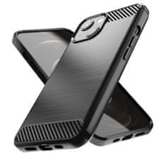 MG Carbon Case Flexible silikónový kryt na iPhone 13, čierny