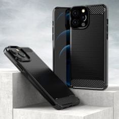 MG Carbon Case Flexible silikónový kryt na iPhone 13 Pro Max, čierny