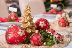 Decor By Glassor Vianočná dekorácia na stôl červená