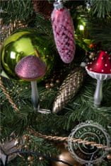 Decor By Glassor Vianočná ozdoba huba s hnedým klobúčikom